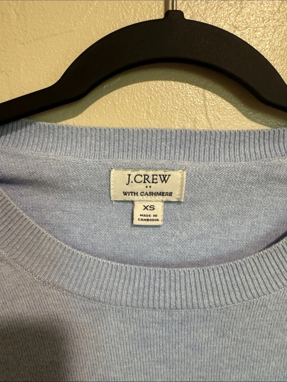 J. Crew Pale Blue Short Sleeve Knit Sweater